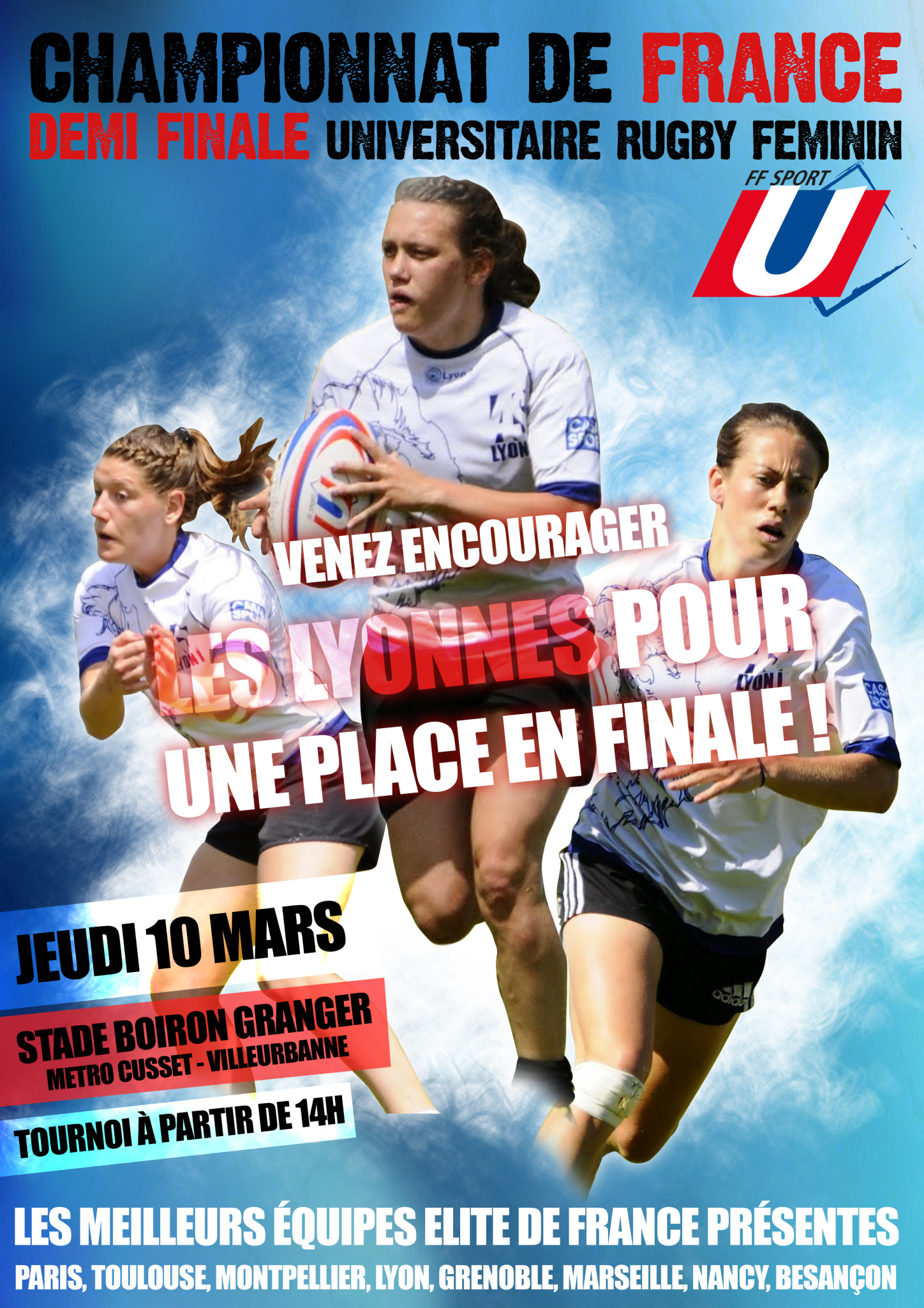 Championnat de France demi final Rugby Féminin