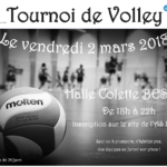 Tournoi de volley Vendredi 2 mars