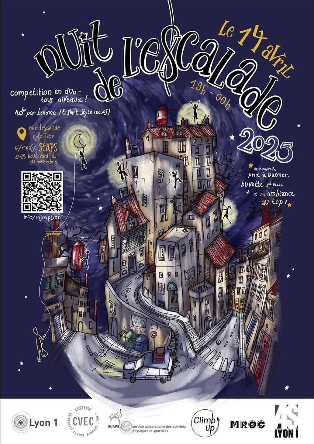 Nuit de l'escalade AS Univ Lyon 1
