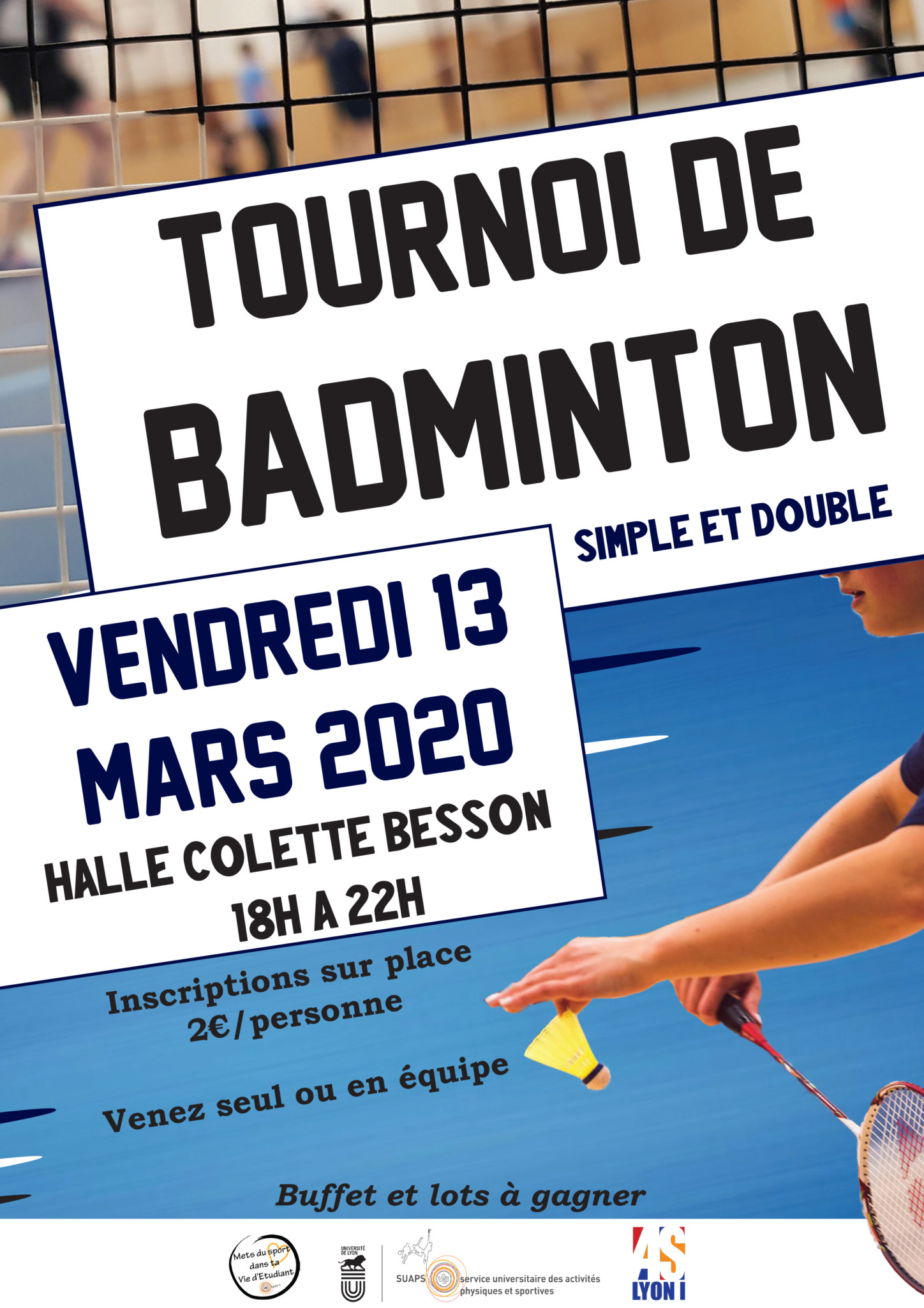 Tournoi de badminton par équipe