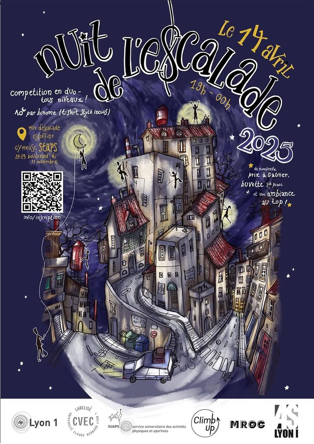 Nuit de l'escalade AS Univ Lyon 1